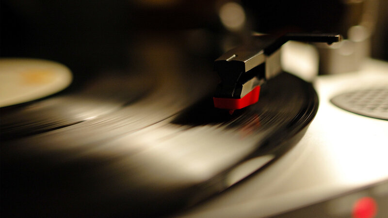 turntable playing vinyl record