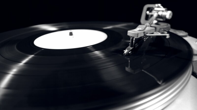 turntable playing vinyl record