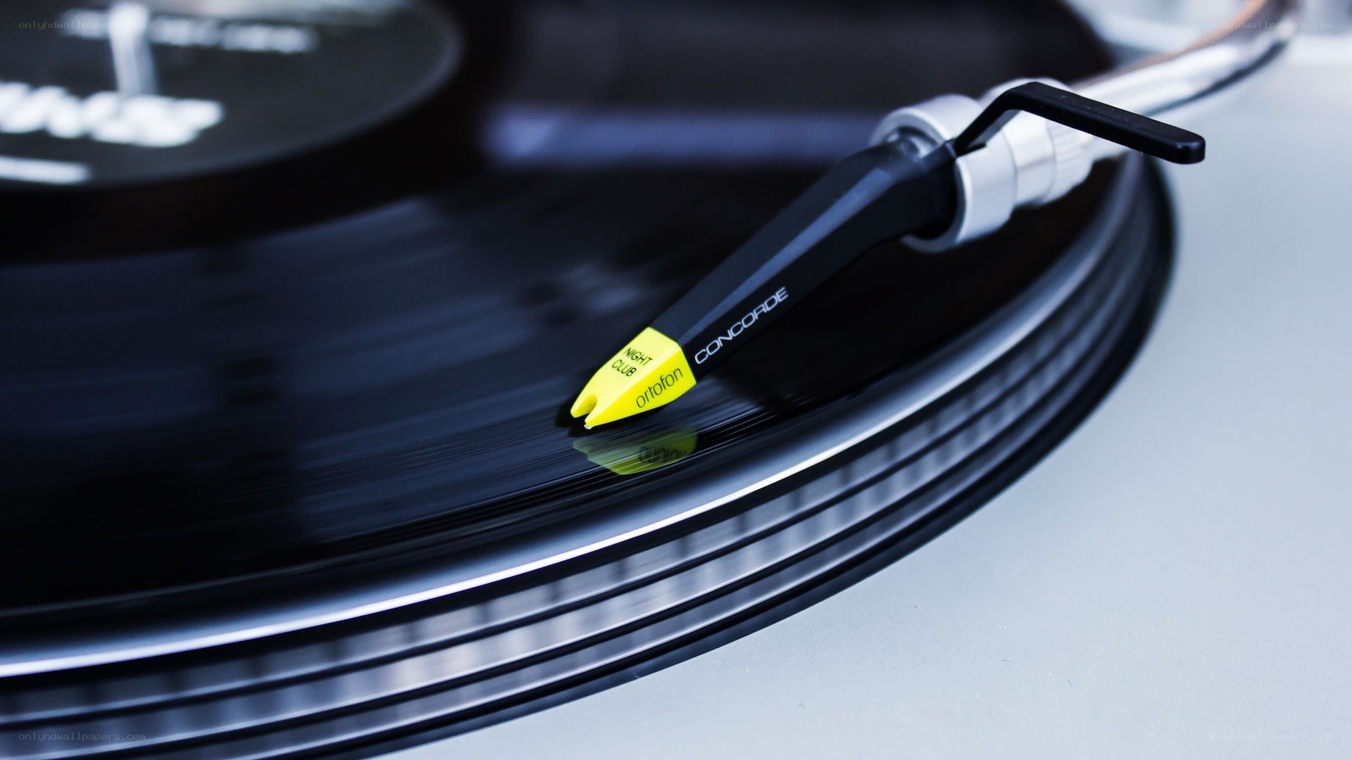 turntable playing vinyl record