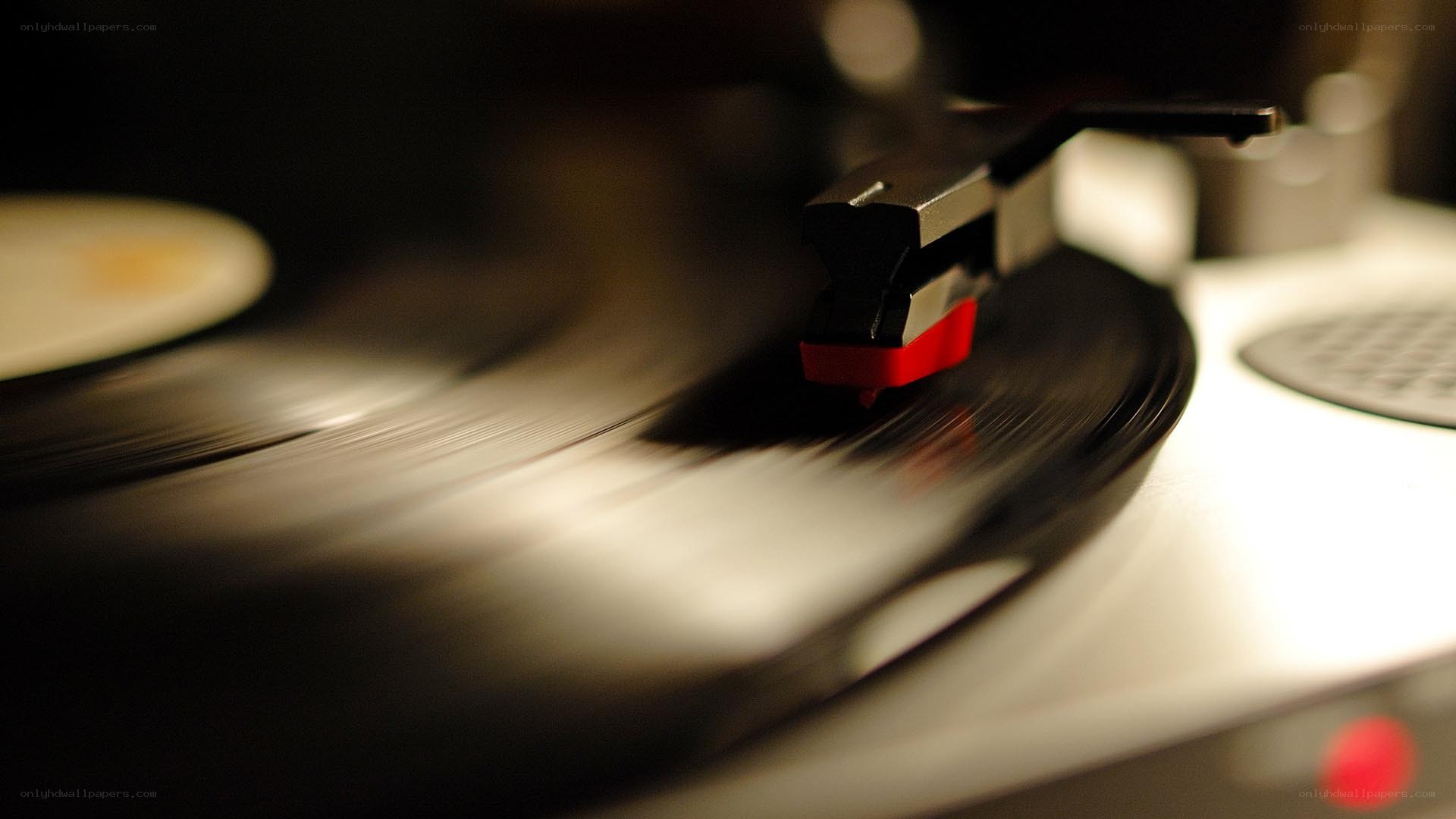 turntable playing vinyl record