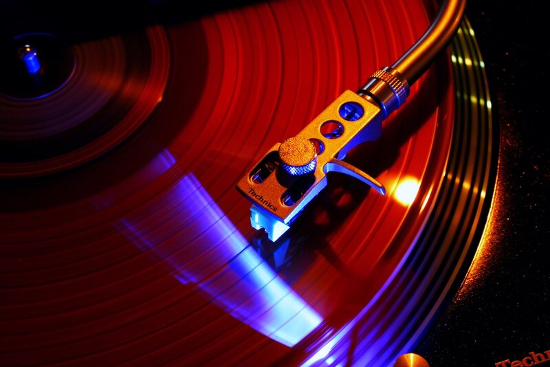 Turntable Playing Vinyl — Red