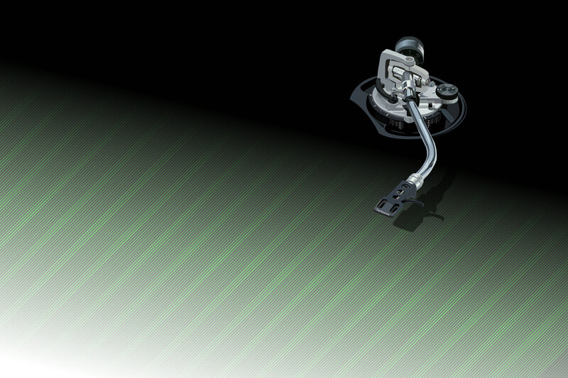 Turntable Tonearm — Black, Minimalist