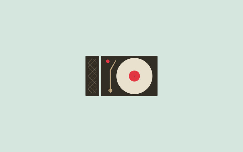 turntable with vinyl record