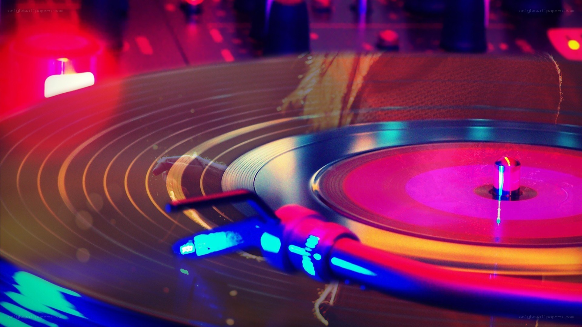 turntable with vinyl record