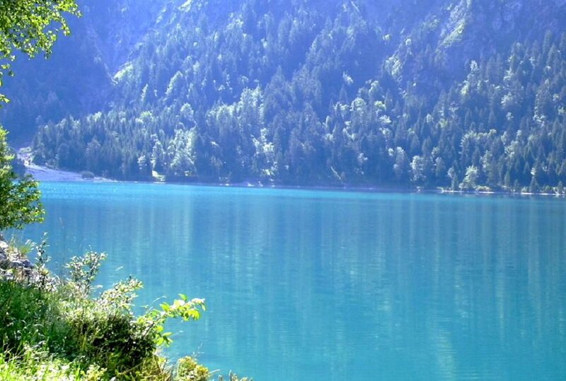 Turquoise Alpine Lake — Blue, Serene, Afternoon