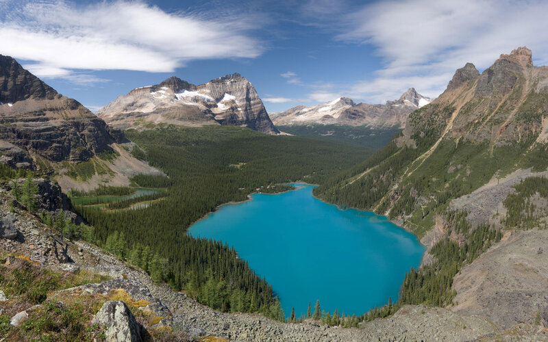 Turquoise Alpine Lake — Blue