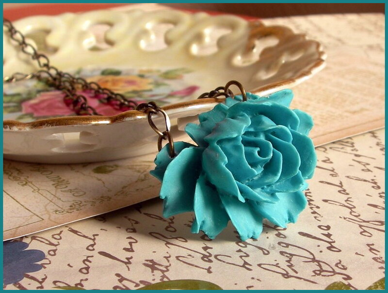 Turquoise Flower Pendant