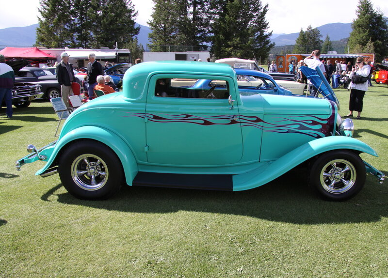 Turquoise Hot Rod Car