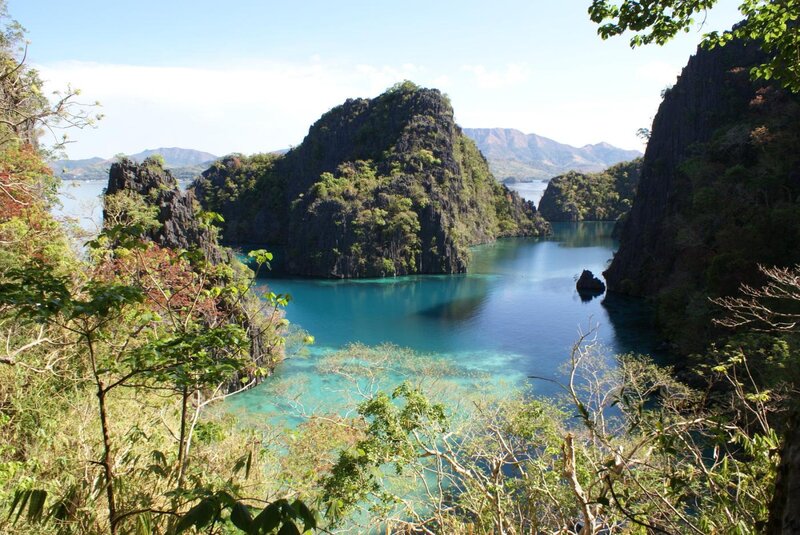 Turquoise Lagoon with Cliffs