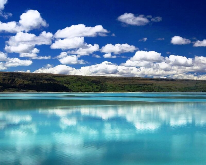 Turquoise Lake and Clouds