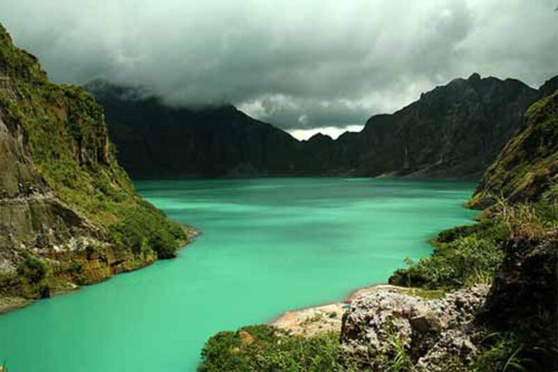 Turquoise Lake in Crater
