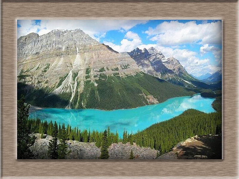 Turquoise Lake in Mountains — Blue, Serene, Afternoon
