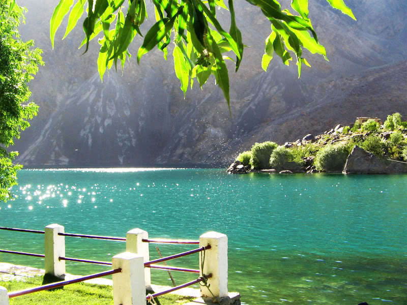 Turquoise Lake in Mountains — Green, Serene, Afternoon, Photograph, Trees
