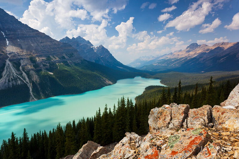 Turquoise Lake in Valley