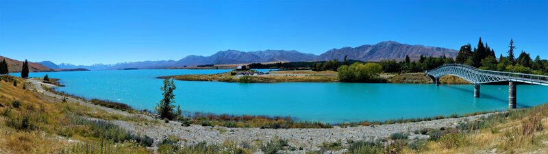 Turquoise Lake with Bridge