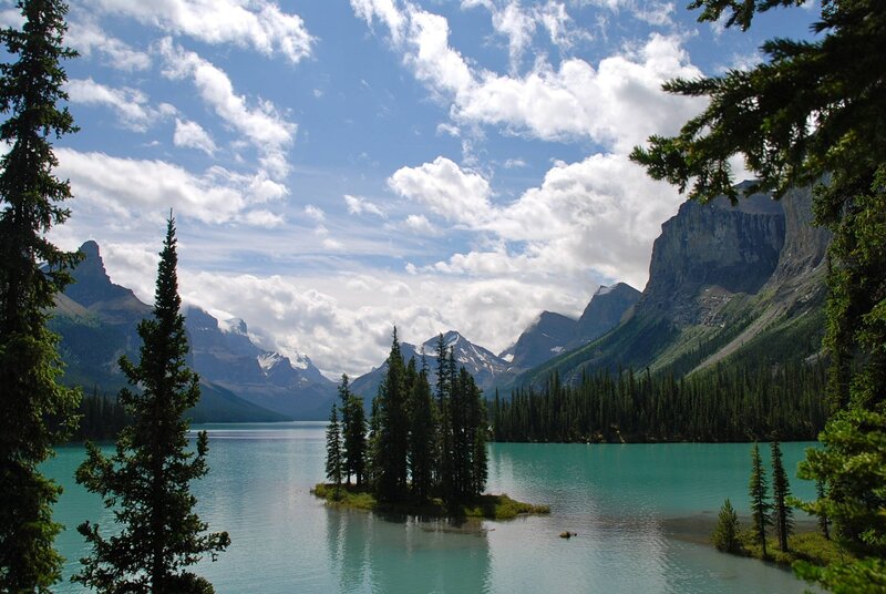 Turquoise Lake with Island