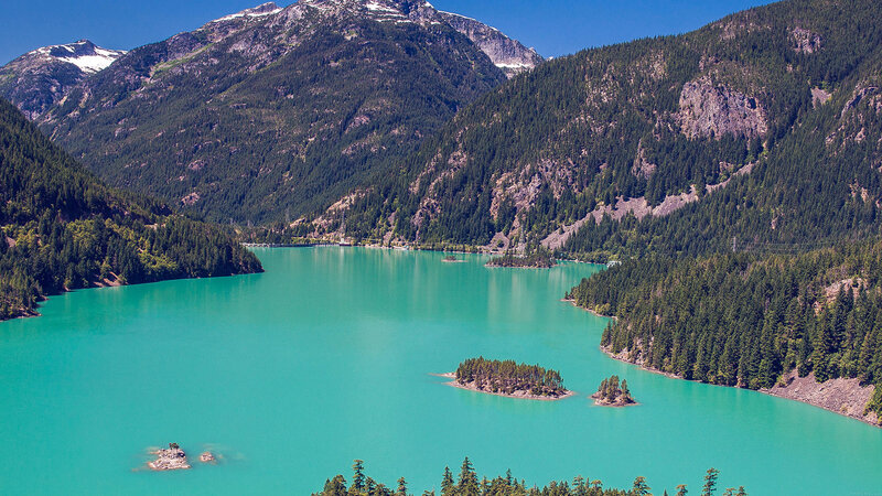 Turquoise Lake with Islands — Serene