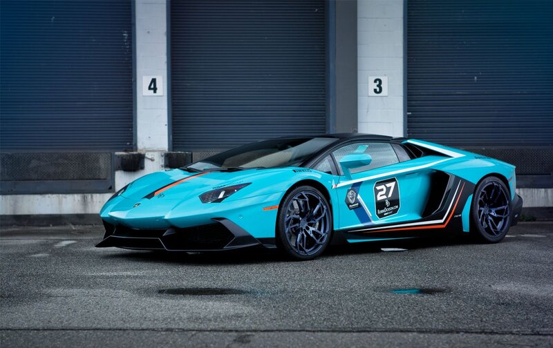Turquoise Lamborghini