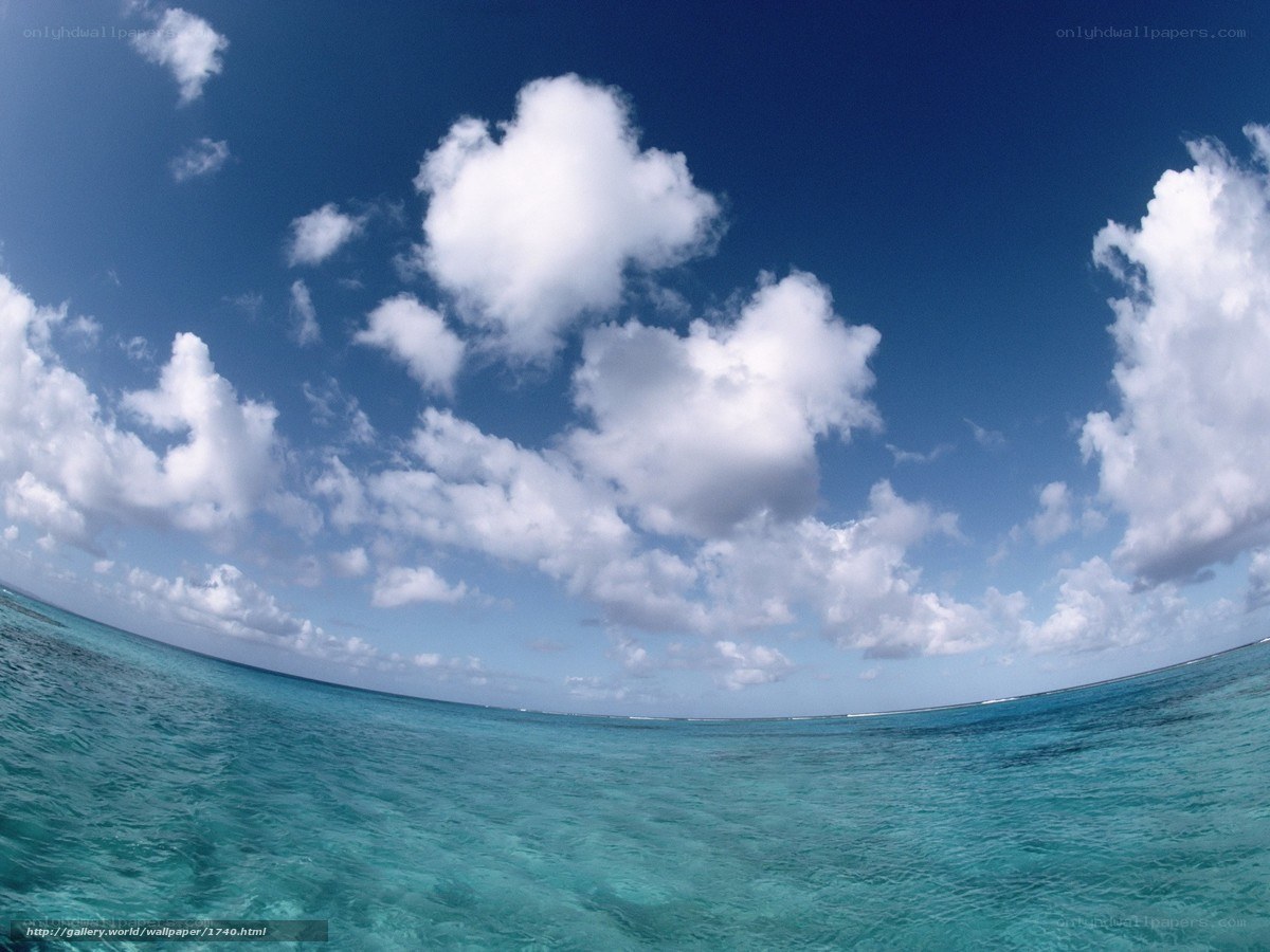 Turquoise ocean under blue sky