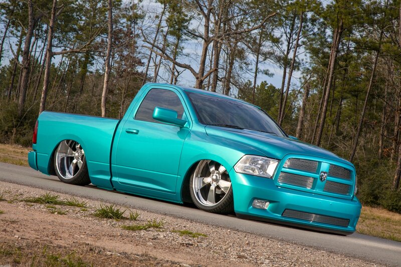 Turquoise Pickup Truck