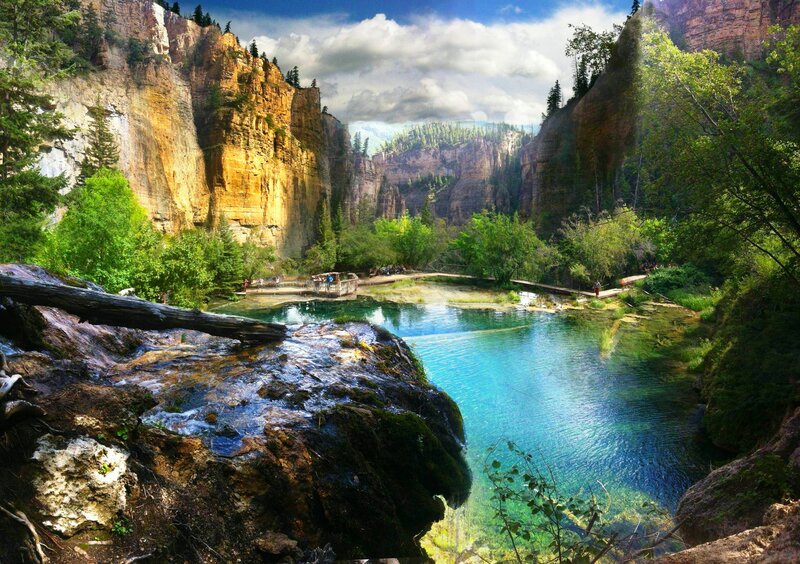 Turquoise Pool in Canyon