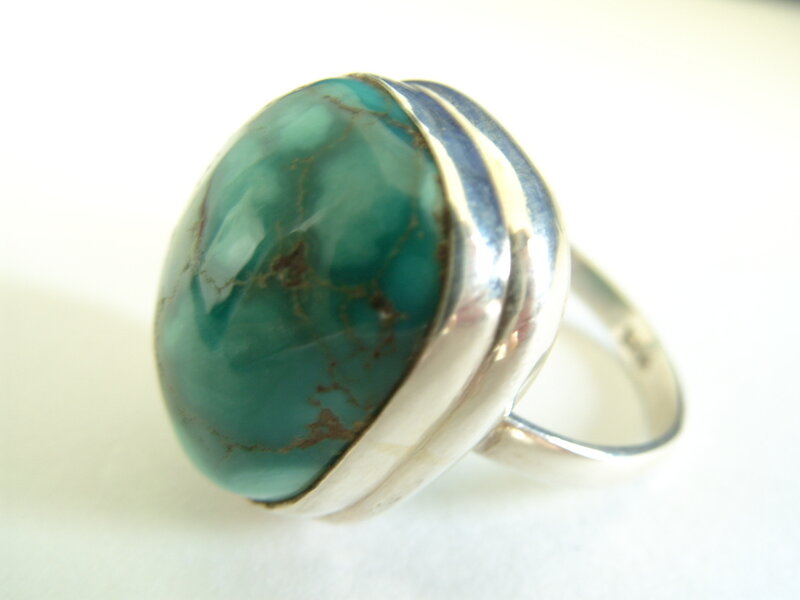 turquoise ring with silver setting