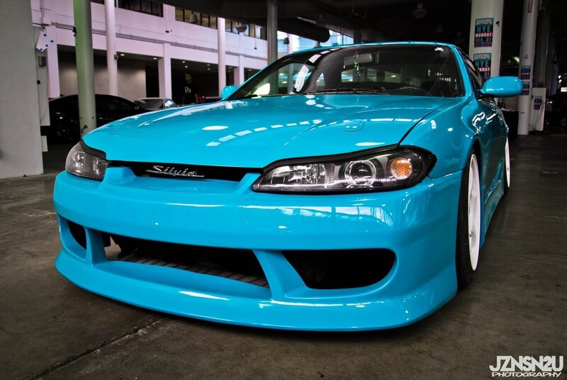 Turquoise Silvia Car — Cyan
