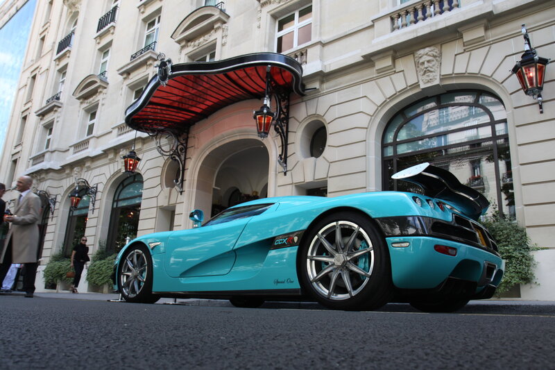 Turquoise Sports Car — Cyan, Dramatic