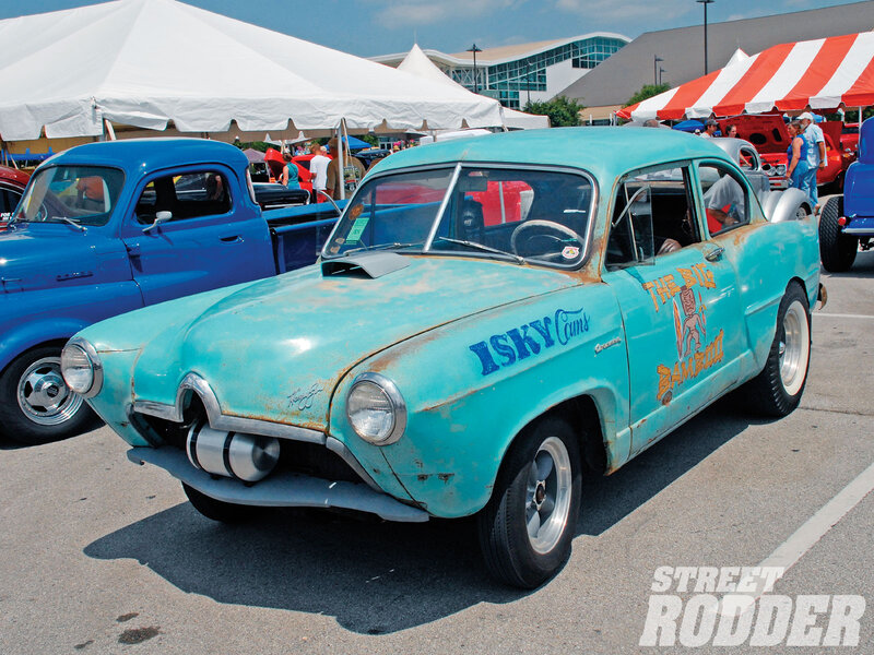 Turquoise Vintage Car — Blue