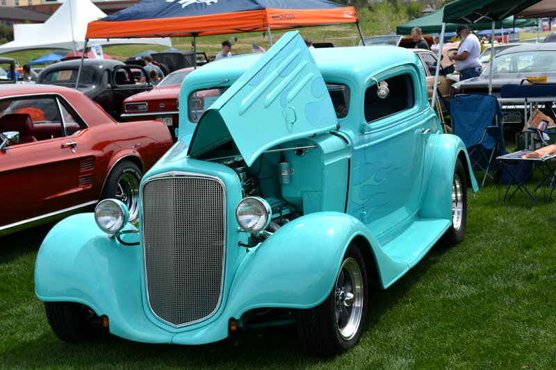Turquoise Vintage Car