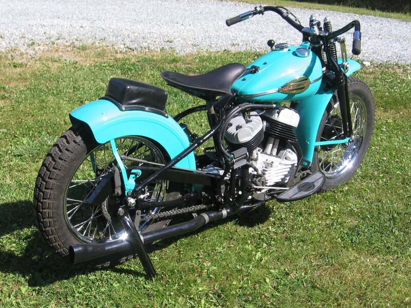 Turquoise Vintage Motorcycle