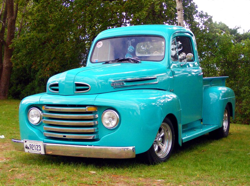 Turquoise Vintage Pickup Truck