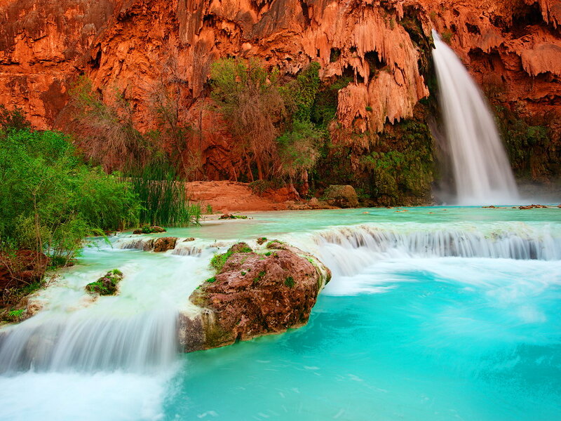 Turquoise Waterfall — Blue