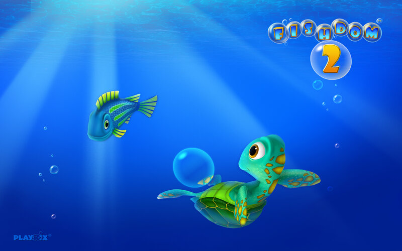 Turtle and Fish Underwater