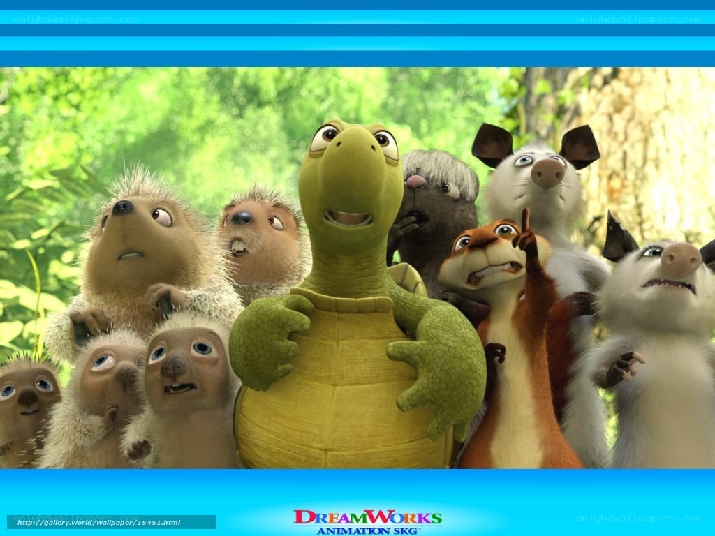 Turtle and forest animals