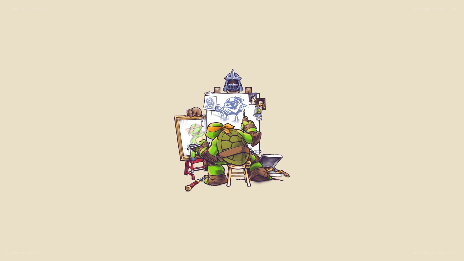 turtle artist painting