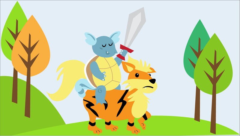 turtle knight on fox steed