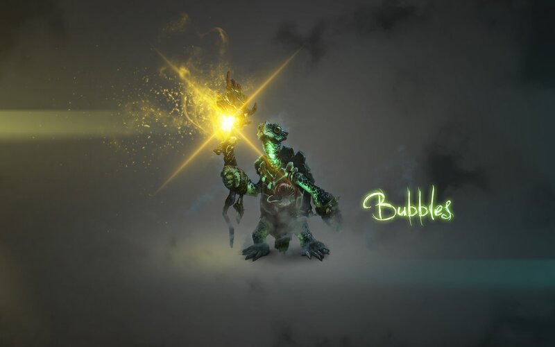 Turtle-like creature with glowing staff