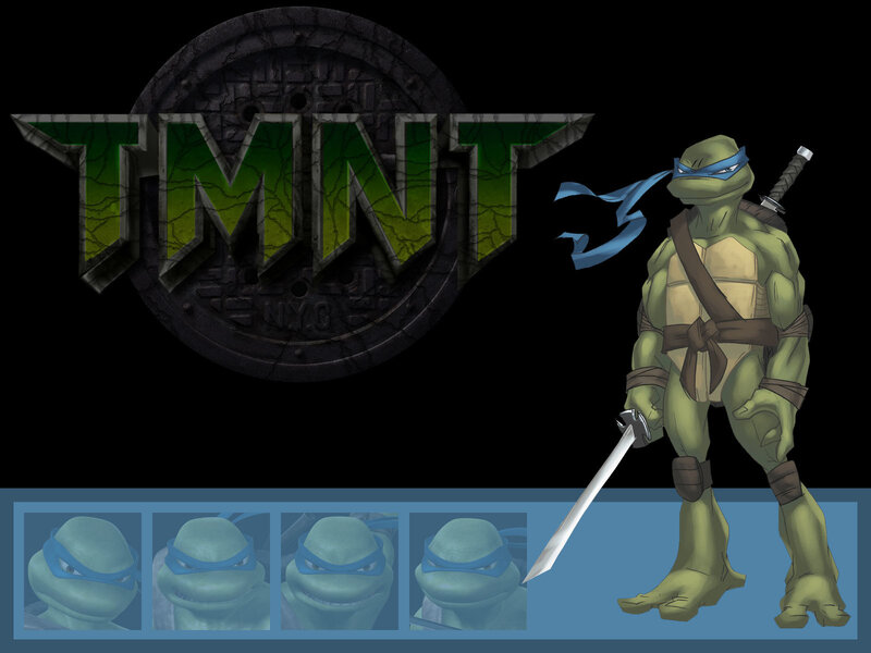 Turtle Ninja Warrior — Green, Action, Digital Art
