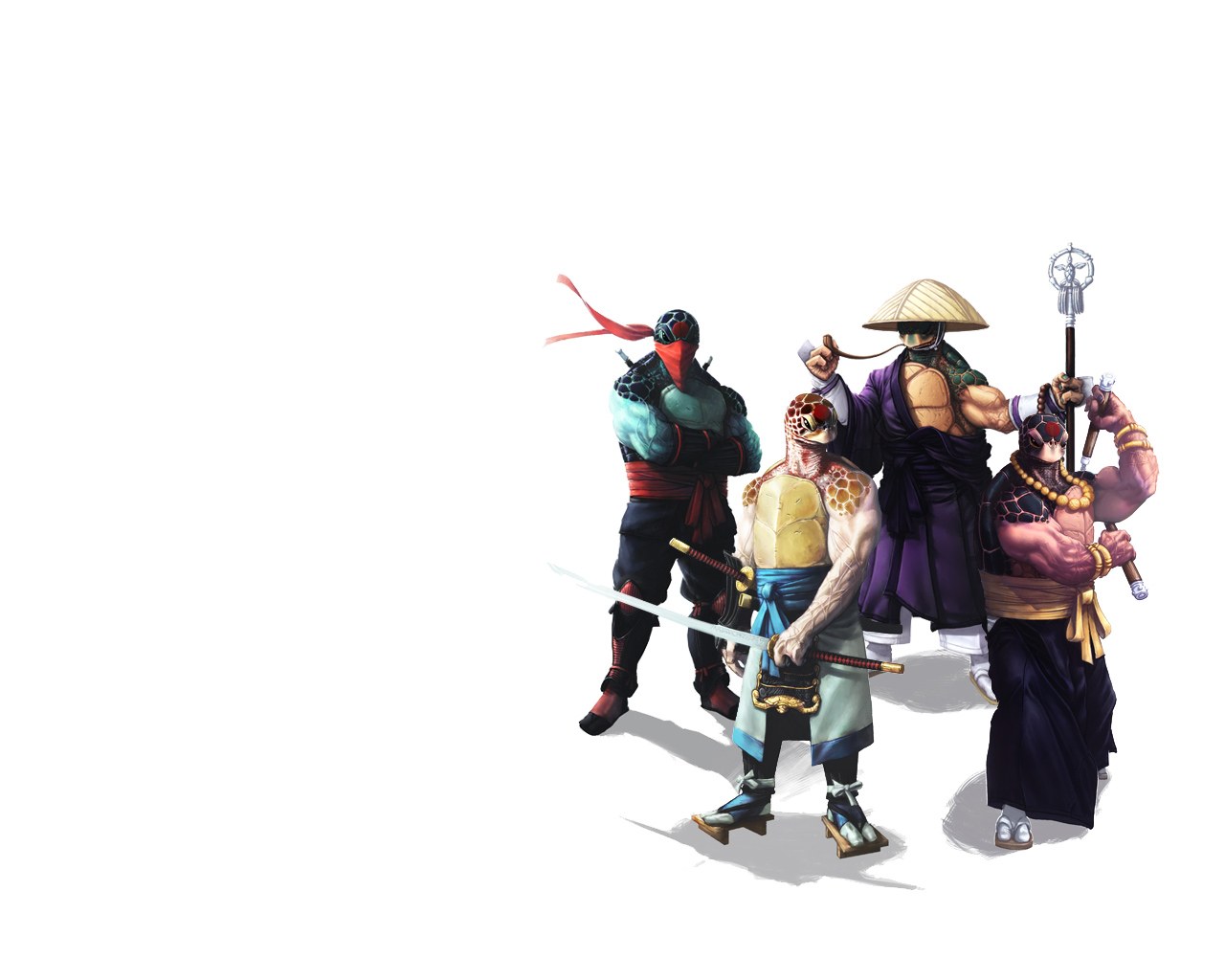 Turtle ninja warriors group
