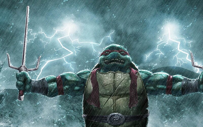 turtle warrior in storm