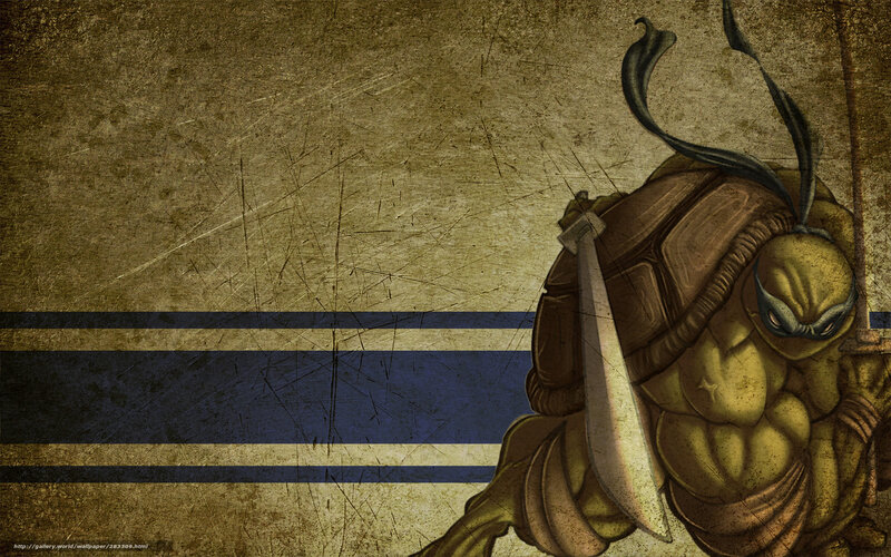 Turtle Warrior with Sword — Brown, Dramatic