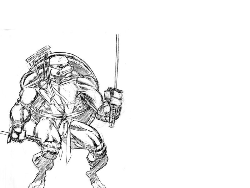 Turtle Warrior with Swords — Black
