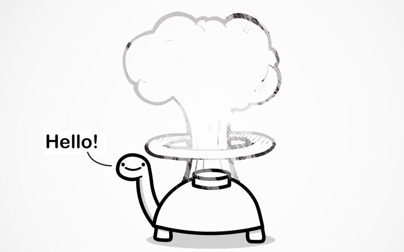 Turtle with Explosion