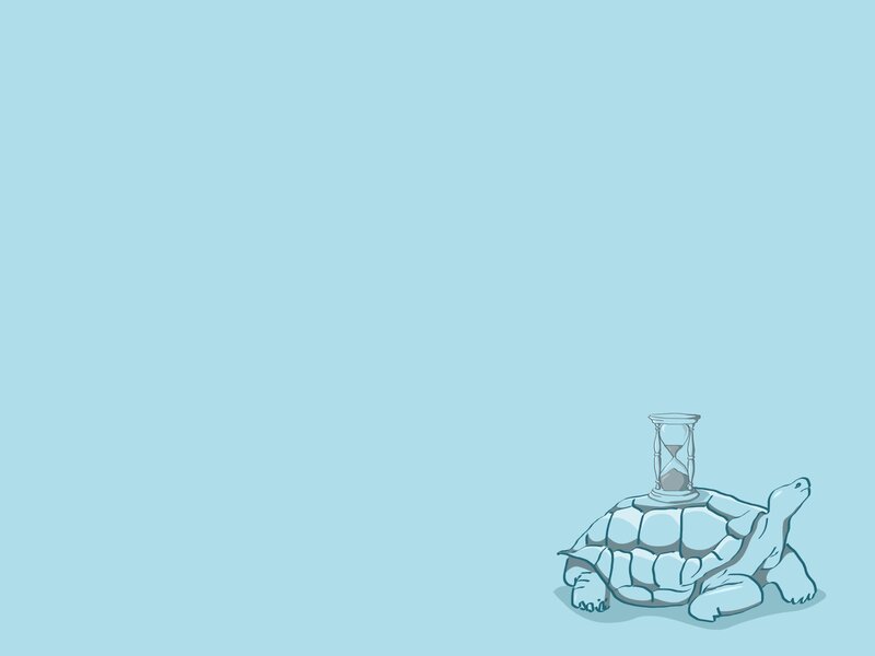 Turtle with Hourglass — Light Blue, Calm