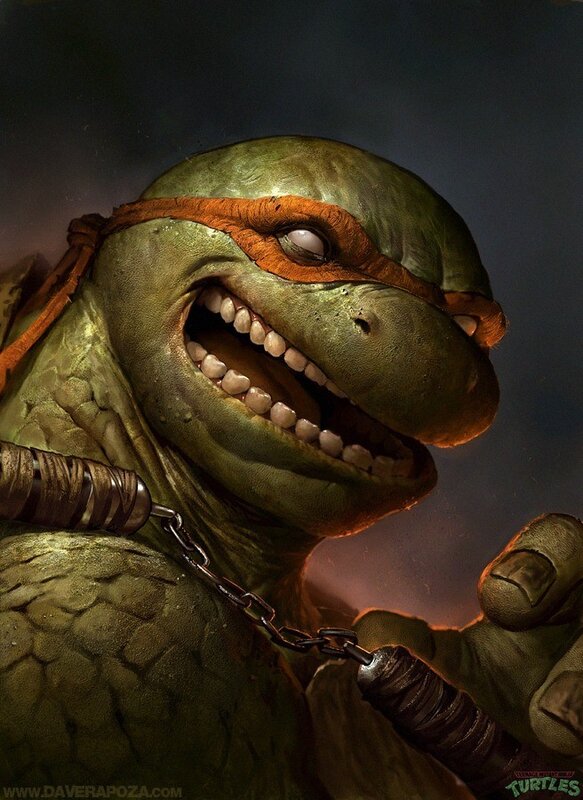 Turtle with Orange Mask