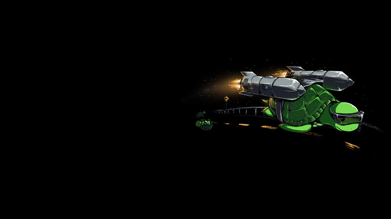turtleneck turtle with jetpack