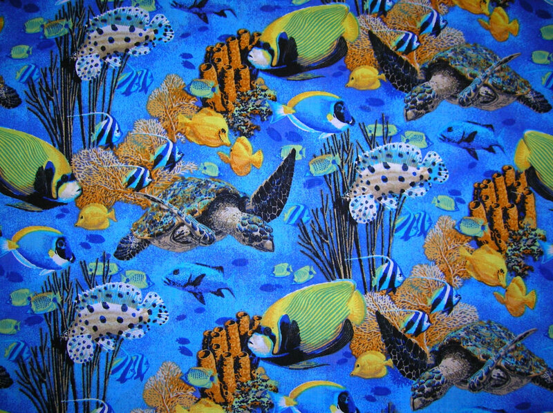 Turtles and Fish on Coral