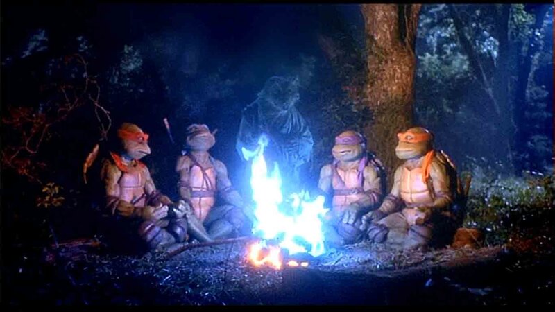 Turtles by campfire