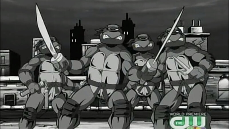 Turtles in a city scene